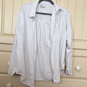 Hollister Women's White Button Down Shirt